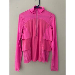 Lululemon Sun Runner Pullover Jacket Pink Ruffle Size 6